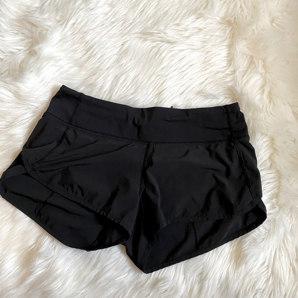 Black lululemon speed up shorts - Picture 1 of 3